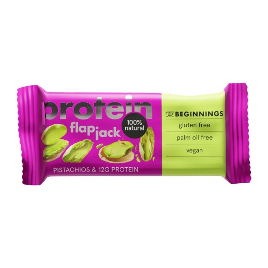 Овесен протеинов бар The Beginnings Flapjack Protein Шамфъстък, 60 гр.