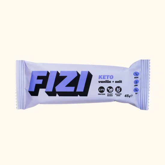 Кето протеинов бар FIZI, Солена ванилия, 45 гр.
