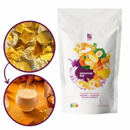 Лиофилизиран микс за смути NUTRIBOOM Glory - банан, тиква, морков