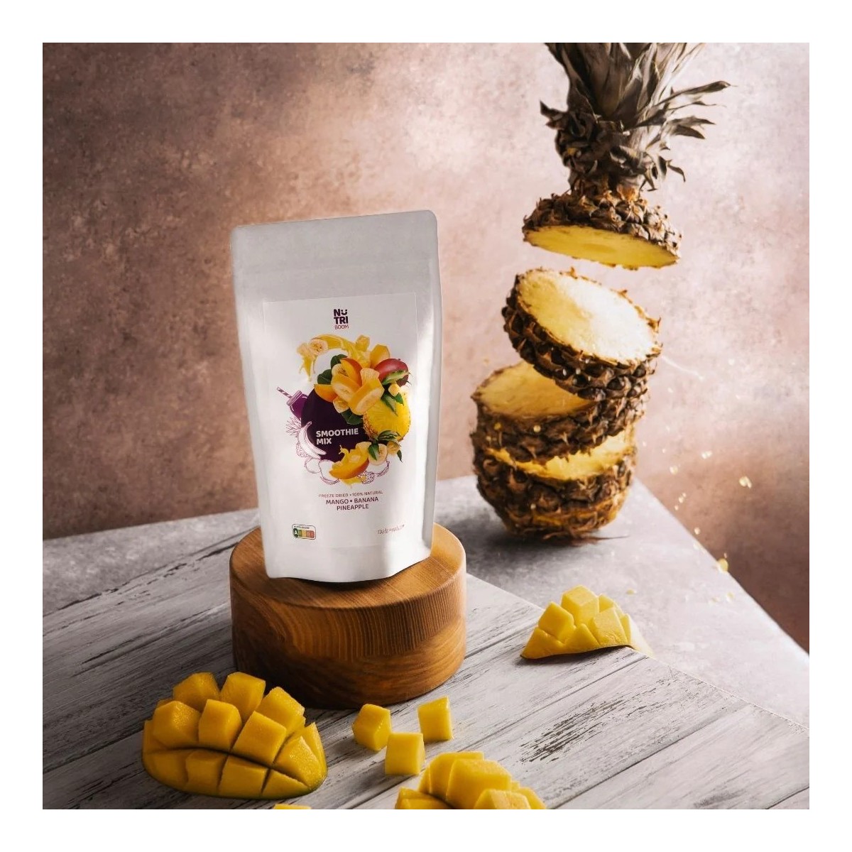 Лиофилизиран микс за смути NUTRIBOOM Tropical - банан, манго, ананас