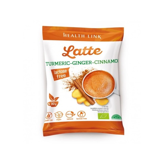 Био лате с куркума, джинджифил и канела Health Link, 30 гр.