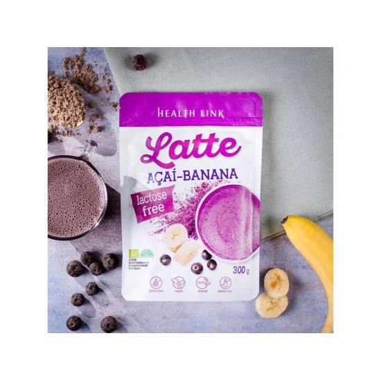 Био лате с акай бери и банан Health Link, 300 гр. 2