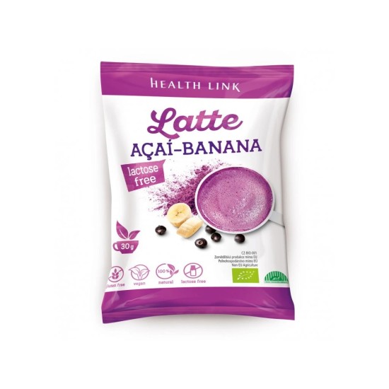 Био лате с акай бери и банан Health Link, 300 гр.