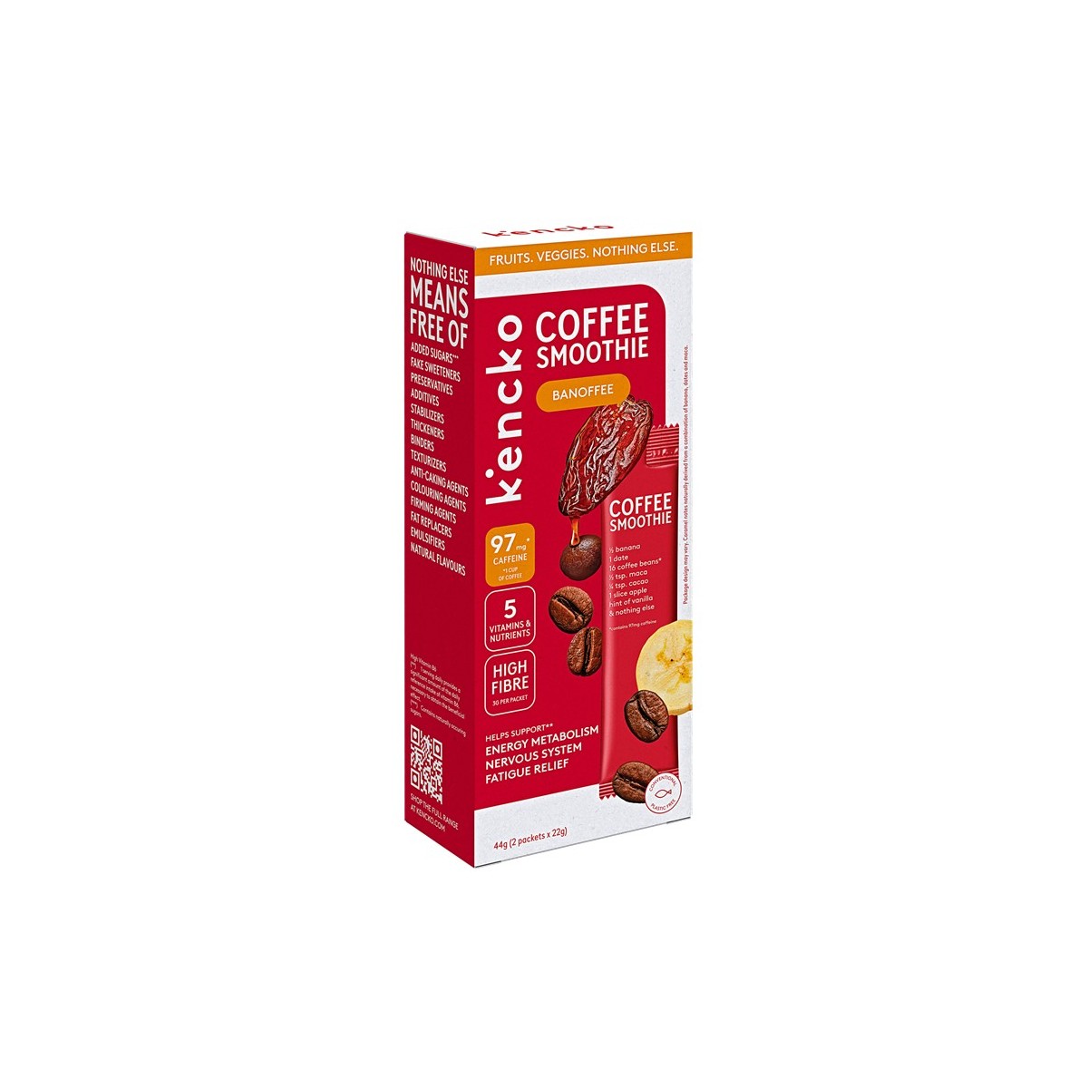 Лиофилизирано смути Kencko Coffee Smoothie Banoffee, 2 бр. 