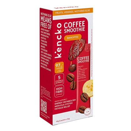 Лиофилизирано смути Kencko Coffee Smoothie Banoffee, 2 бр. 