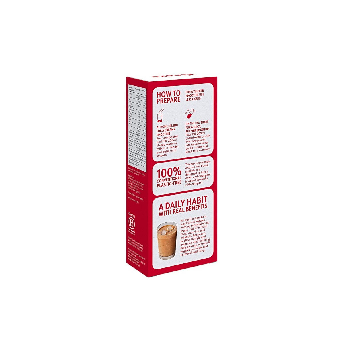 Лиофилизирано смути Kencko Coffee Smoothie Cinnamon, 2 бр. 