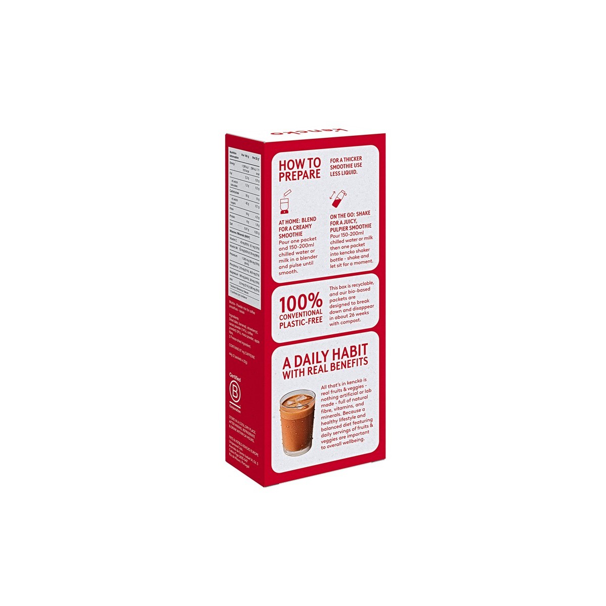 Лиофилизирано смути Kencko Coffee Smoothie Mocha, 2 бр. 