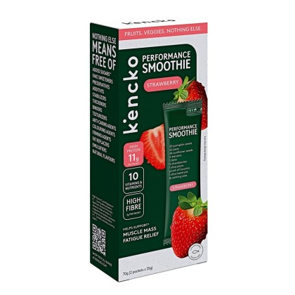 Лиофилизирано смути Kencko Performance Smoothie Strawberry, 2 бр. 