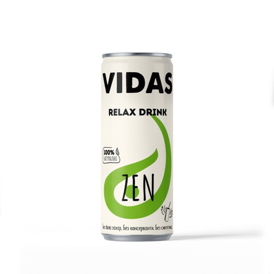 Релаксираща напитка VIDAS Zen,без захар, 250ml. 