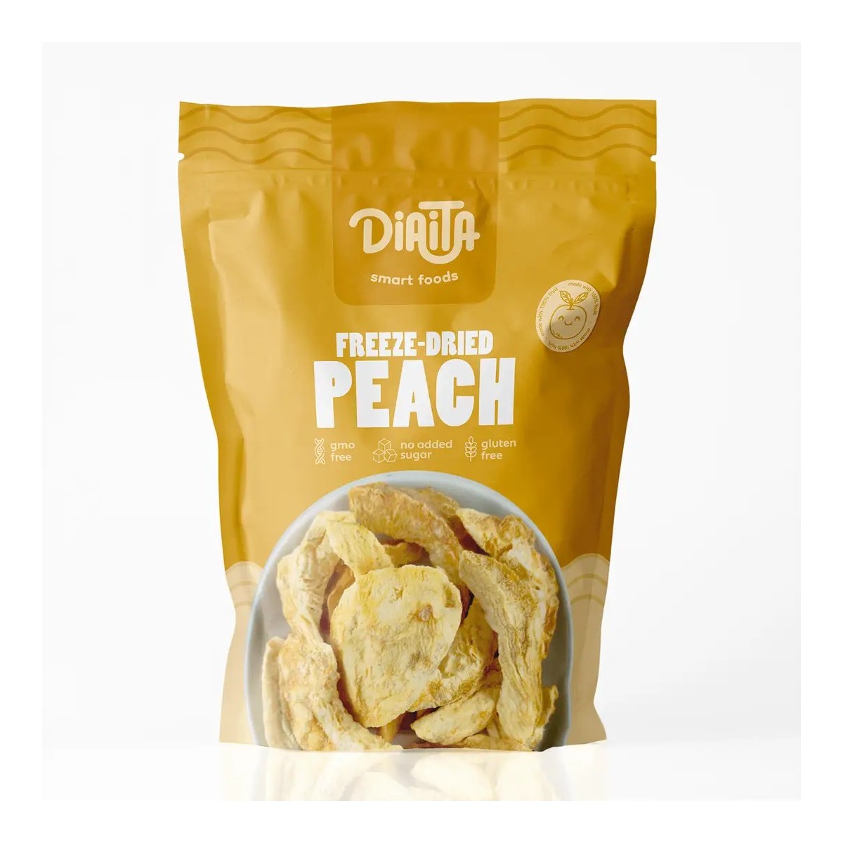 DIAITA Peach Snack - Лиофилизиран снакс праскови