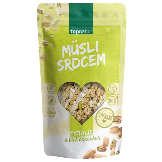 TOPNATUR Мюсли шам фъстък с бял шоколад, 250 гр