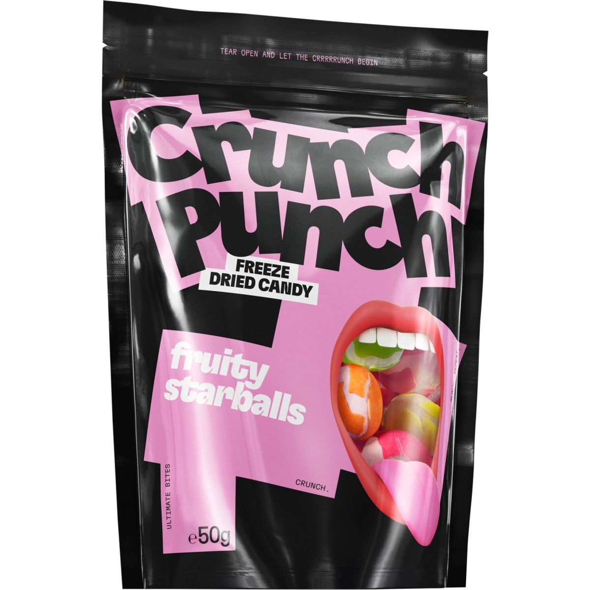 Лиофилизирани бонбони Crunch Punch FRUITY STARBALLS,50 гр