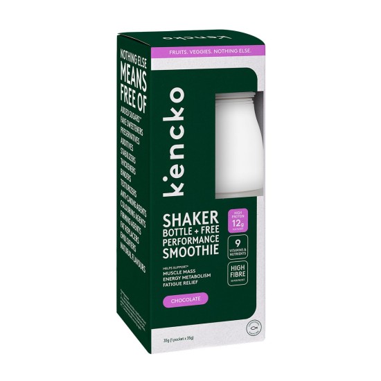 Стартов пакет Голям шейкър + Лиофилизирано смути Kencko Performance Smoothie Chocolate, 1 бр. 