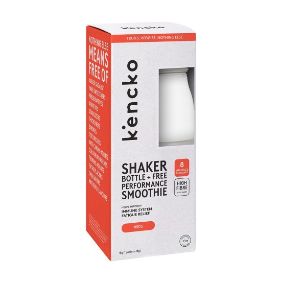 Стартов пакет Голям шейкър + Лиофилизирано смути Kencko Superfood Smoothie Reds, 1 бр. 