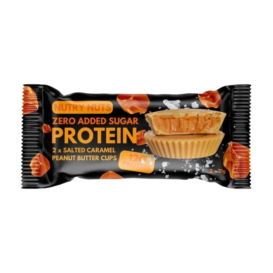 TOPNATUR Протеинови купички със солен карамел и фъстъчено масло, 2 × 21 g