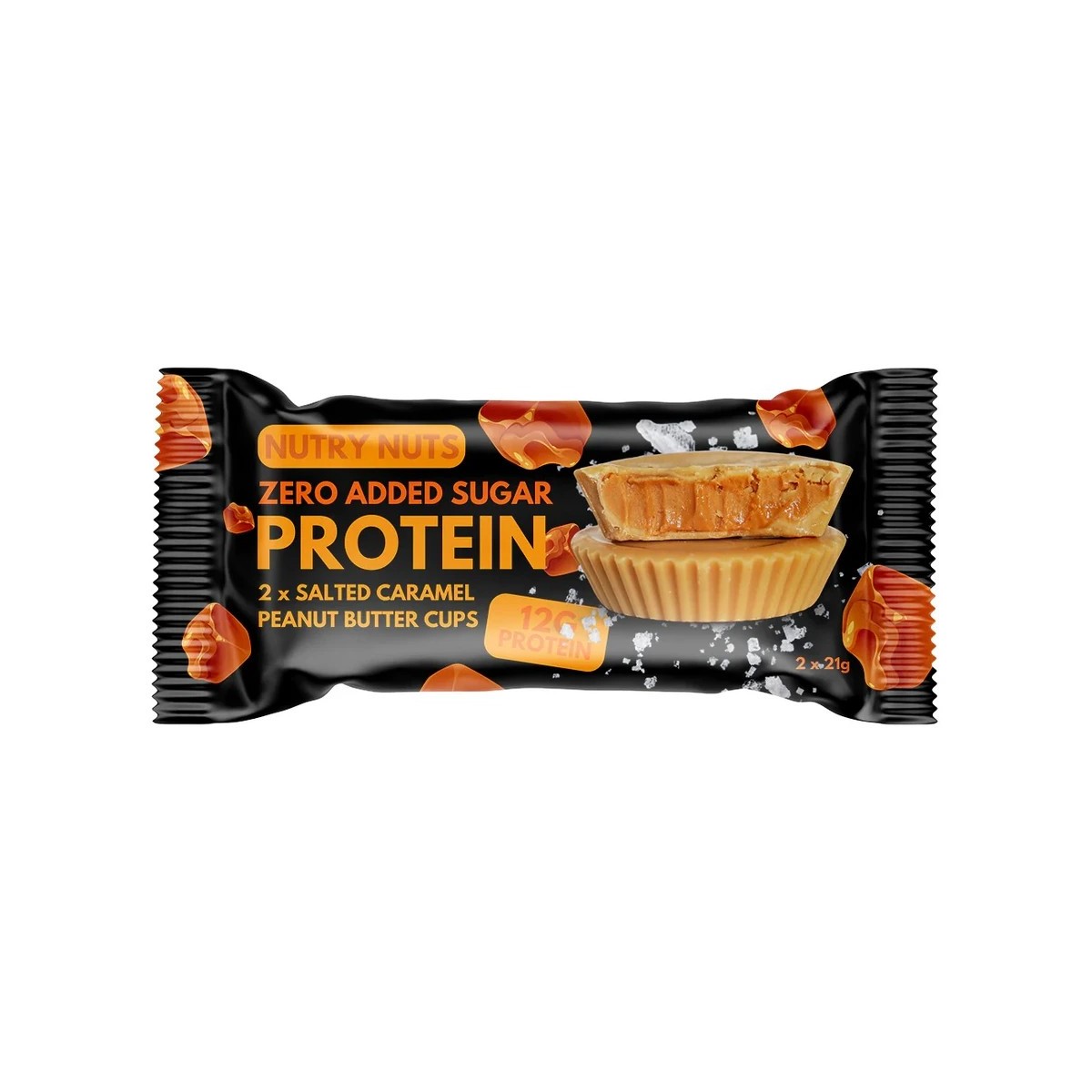 TOPNATUR Протеинови купички със солен карамел и фъстъчено масло, 2 × 21 g