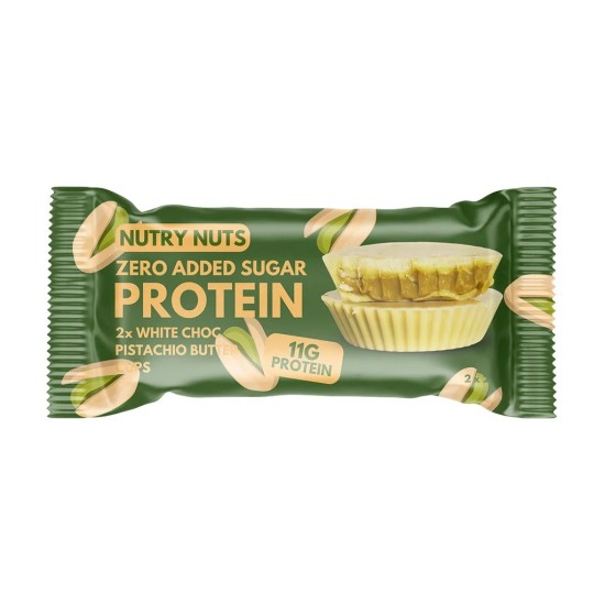 TOPNATUR Протеинови купички с бял шоколад и крем от шамфъстък 2x21 г